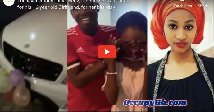 19-Year-Old Level 100 Student Surprises His 16-Year-old Girlfriend With Benz, iPhone X & An iWatch