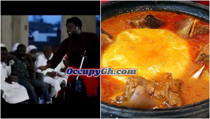 Ghanaian Pastor Shares Fufu & Cow Meat after church service