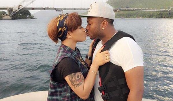 Tonto Dikeh kissing ex-husband Olakunle Churchill