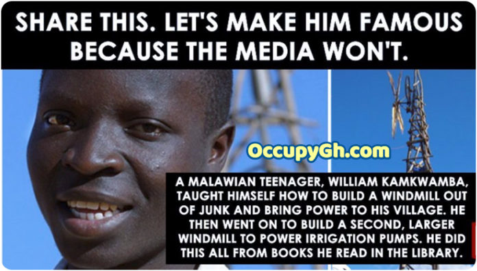William Kamkwamba William Kamkwamba: Malawian Taught Build Windmill From Junk