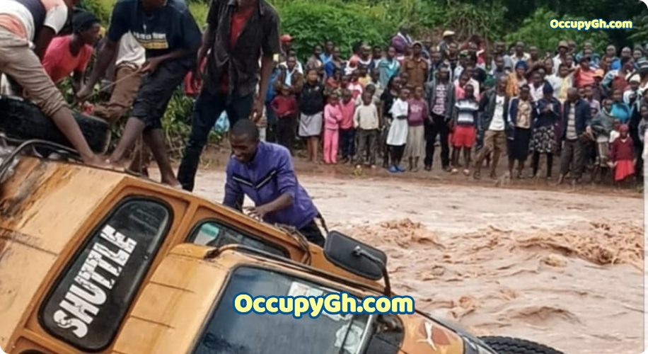 Passenger Bus Swept Away By Floodwaters in Kenya