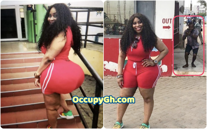 Jaye Love, Lady With Huge Backside Causes Traffic At Accra