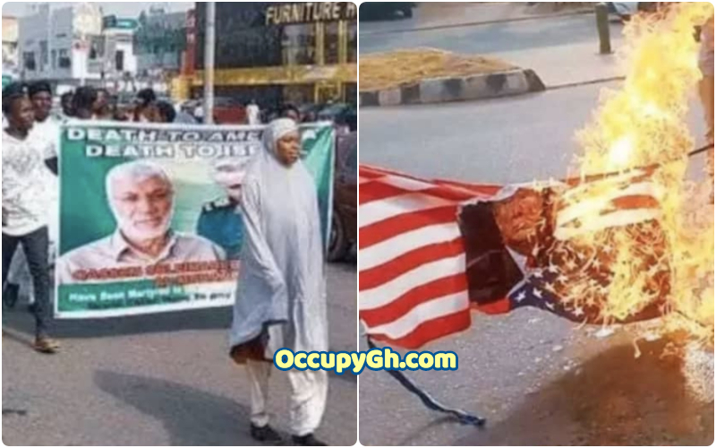 Nigerian Shiite Muslims Burnt American Flags