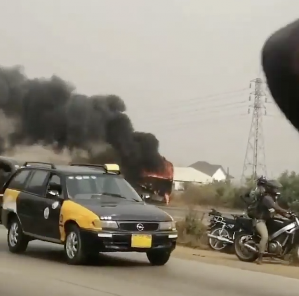 'Kuffour Bus' On Fire