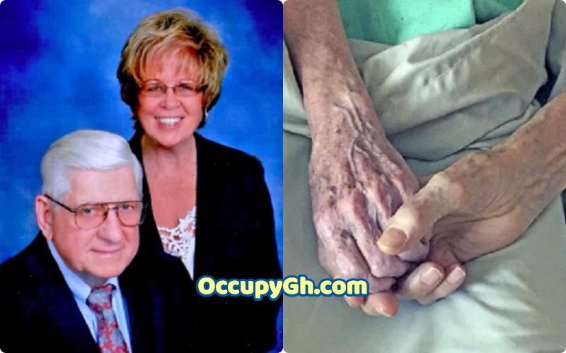 old couple dies holding hands together
