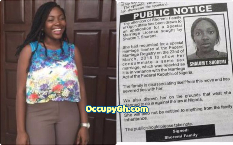 Family Disowns Lesbian Daughter In Newspaper