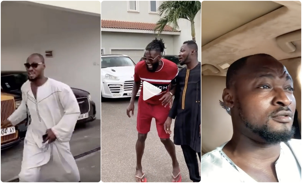 Funny Face Rides In Town In New Car Adebayor Gifted Him