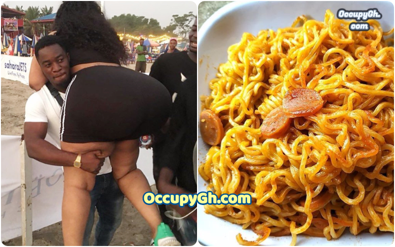 nigerian using indomie to chop ghana girls