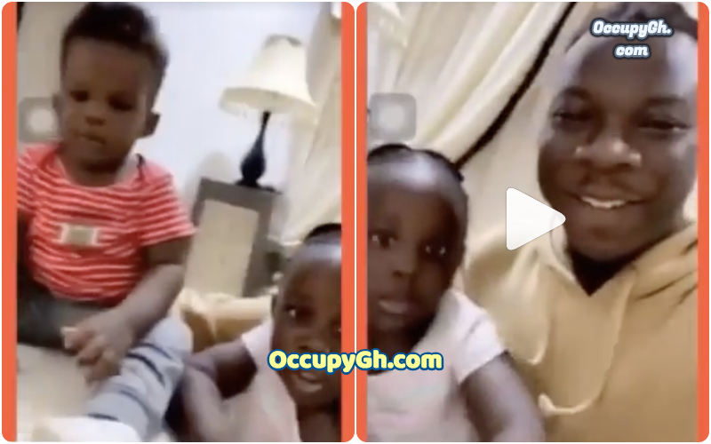 Video of Stonebwoy Spending Time With Son & Daughter