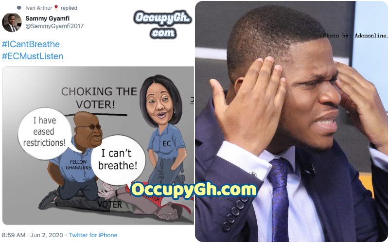 Sammy Gyamfi Trends On Twitter For Sharing 'Choking The Voter' Cartoon