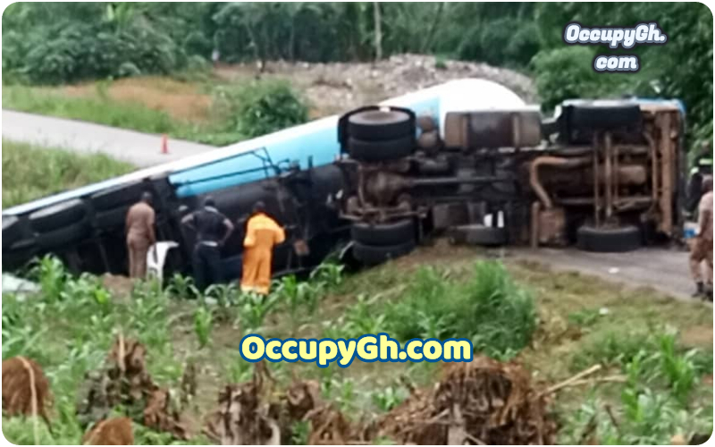 tanker accident at gomoa