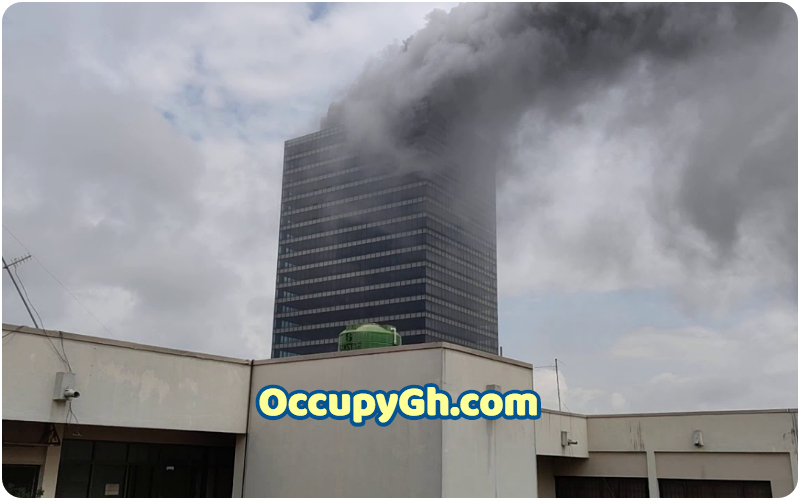 world trade centre Nigeria on fire