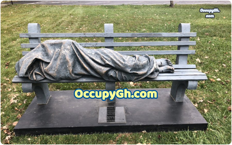 homeless jesus statue
