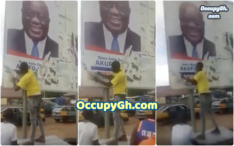 ndc youths destroy akufo addo poster