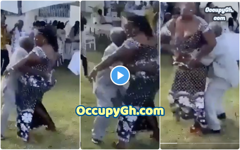 grandpa breaks lady waist dancing with her