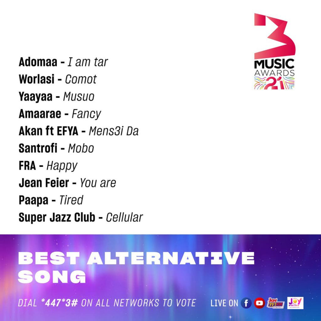 #3musicawards21 Alternative Song of the Year.
