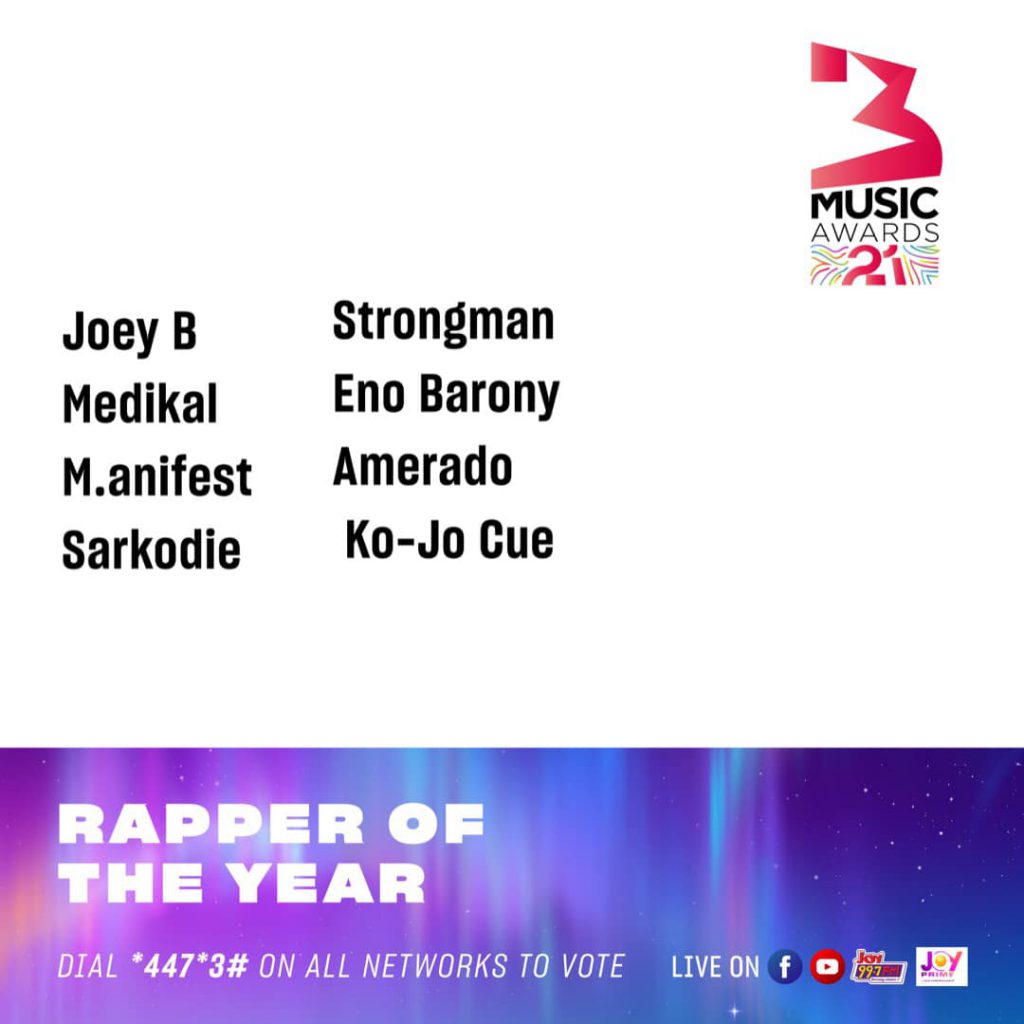 #3musicawards21 Rapper of the Year.
