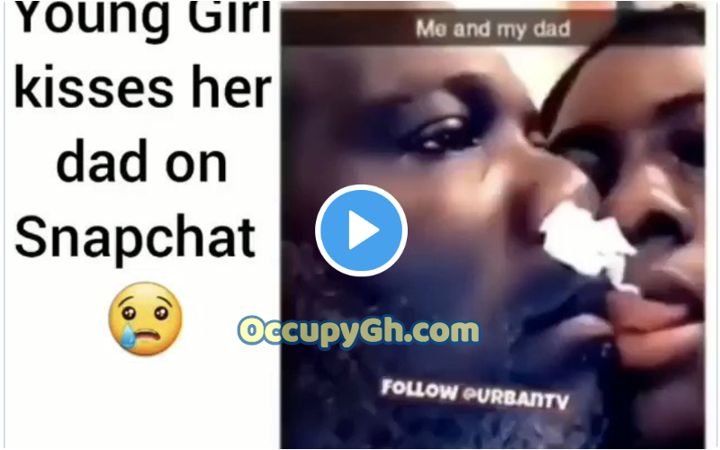 Girl Kissing Her Dad On Snapchat