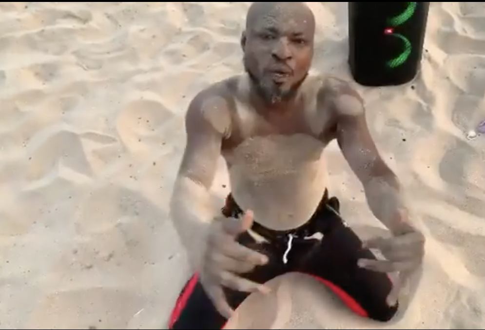 Funny Face Playing in Sand