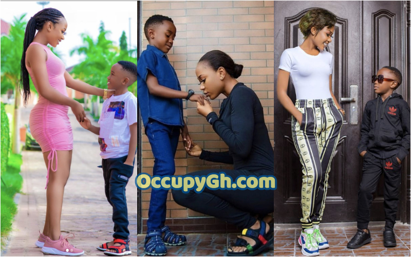 Akuapem Poloo Pictures With Son