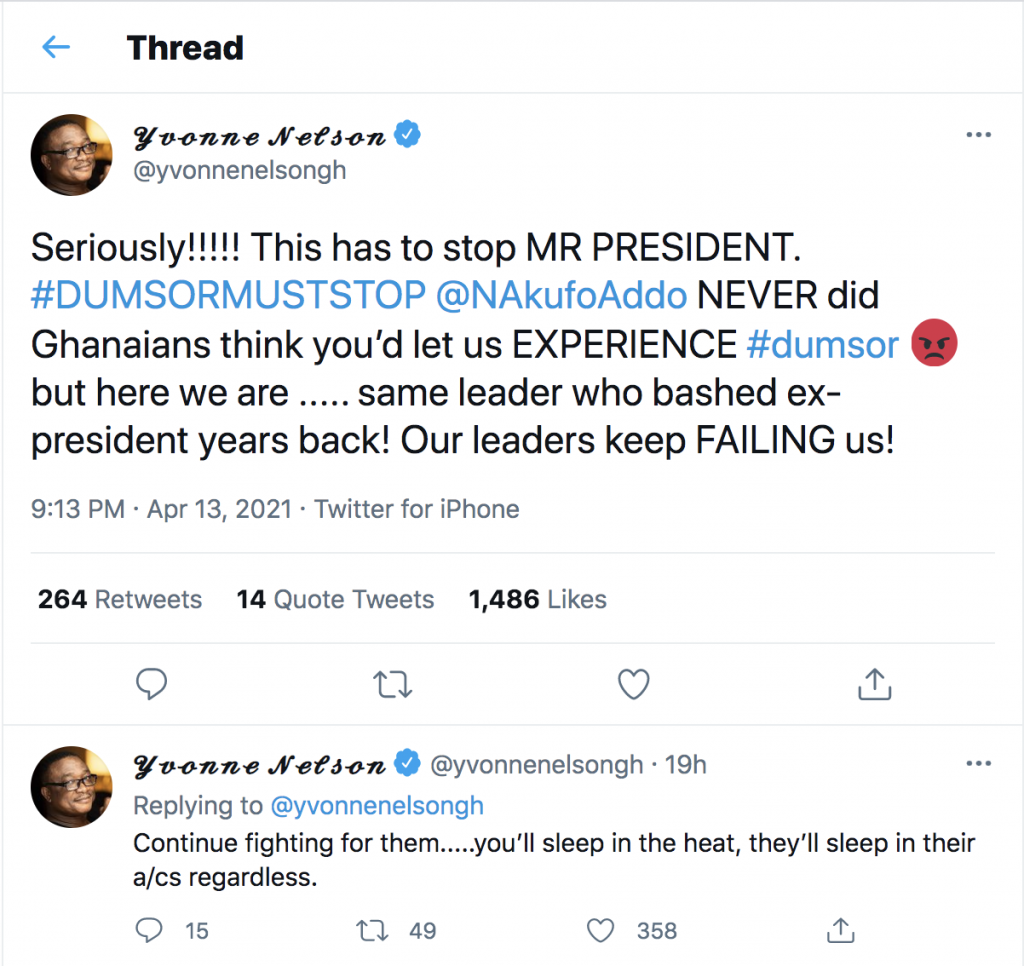 Yvonne Nelson FIRES Nana Addo