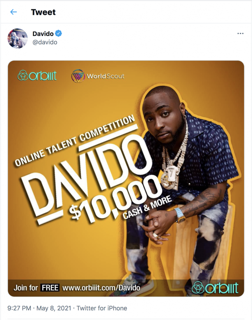 Davido Online Talent Competition