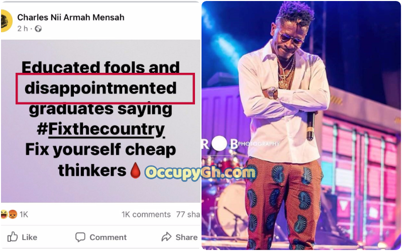 shatta wale disappointed spelling