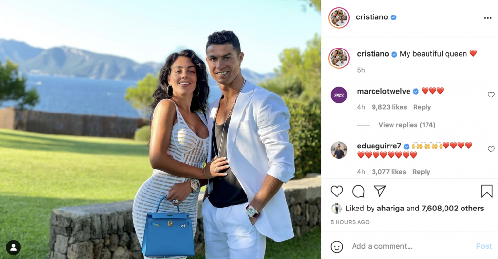 cristiano ronaldo with girlfriend Georgina Rodríguez