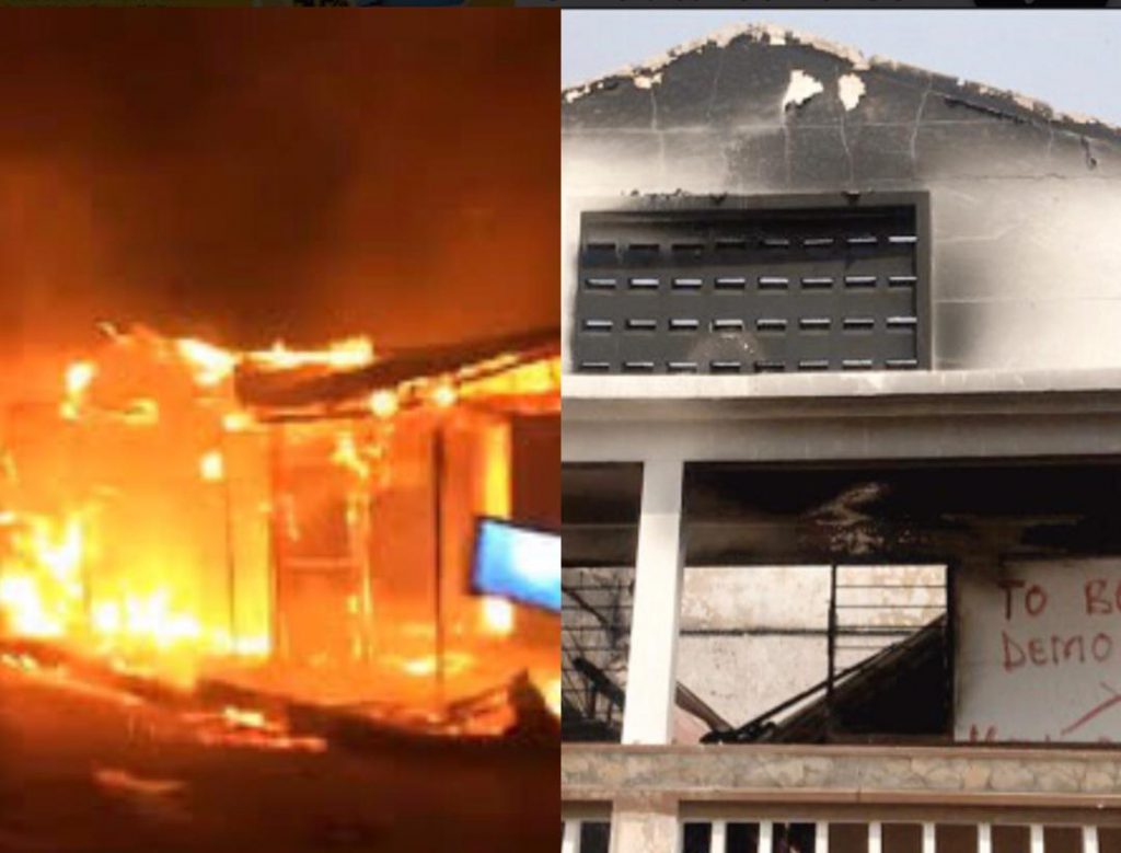 Student  Burning Accra Academy Schoo Dormitories