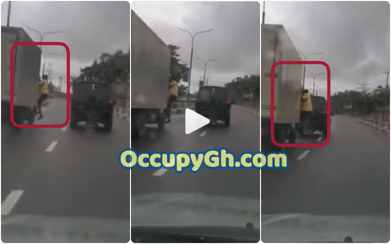 Officer Falls Moving Truck