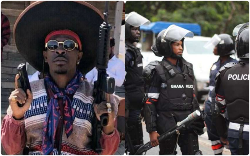 Ghana Police reacts Shatta Wale shot