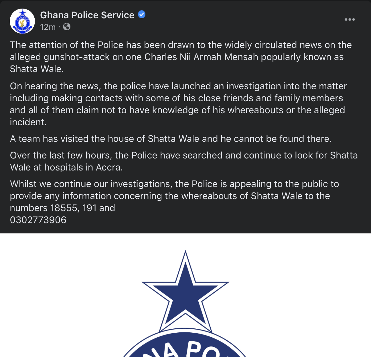 shatta wale ghana police