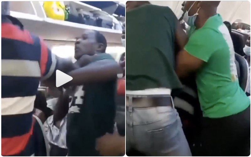 Ghanaians Fight In Airplane