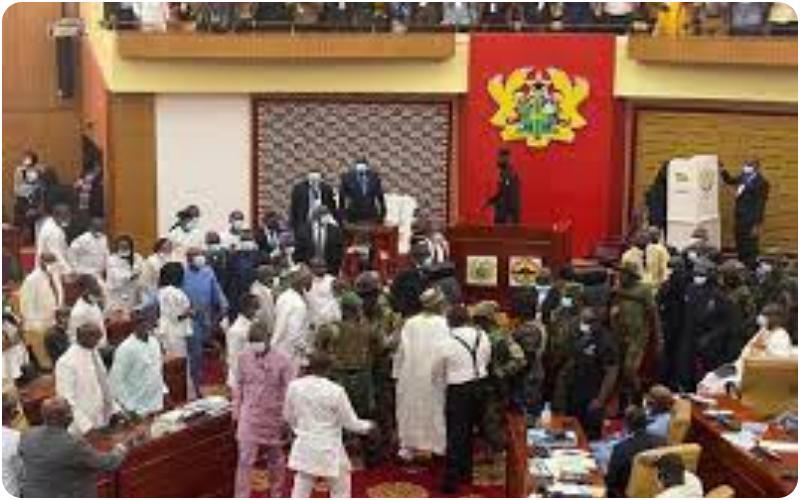 parliament fight in ghana