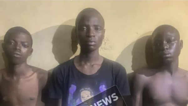three boys Caught Burning Fresh Female Head