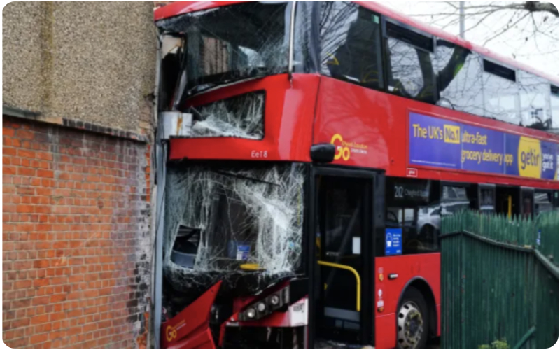 london Double Decker Bus Crash