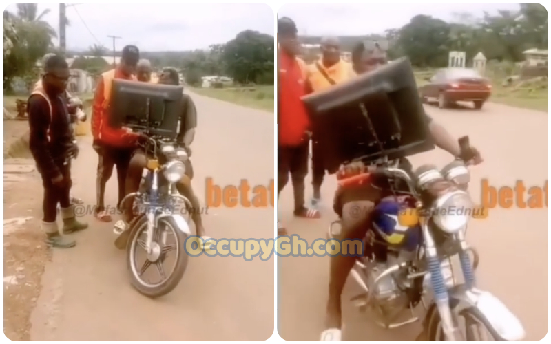 man invent motorcyle flatscreen tv