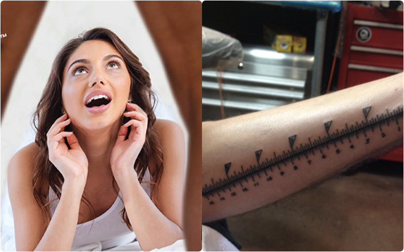 lady gets ruler tattoo