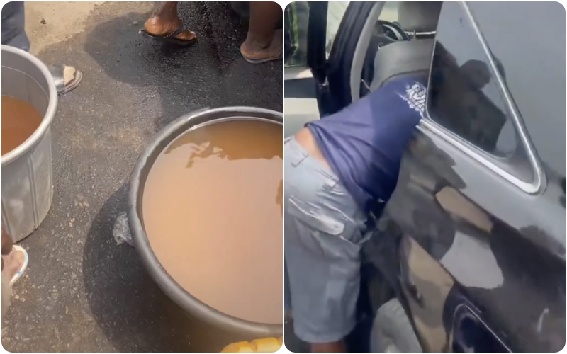 lagos fuel station selling water