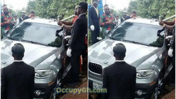 nigerian man buries father inside bmw
