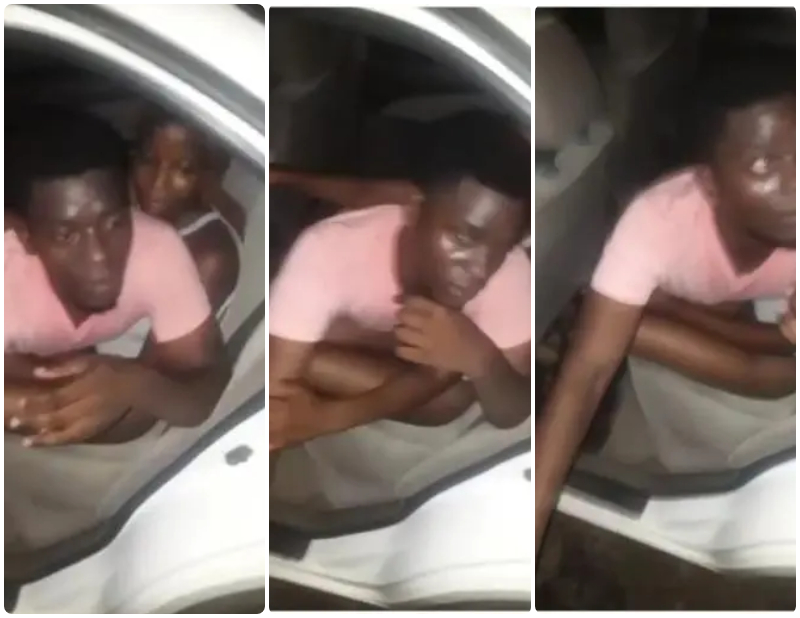 Ghanaian Lady Captured boyfriend in car