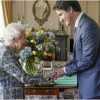 Queen Elizabeth meets canadian Prime Minister Justin Trudeau