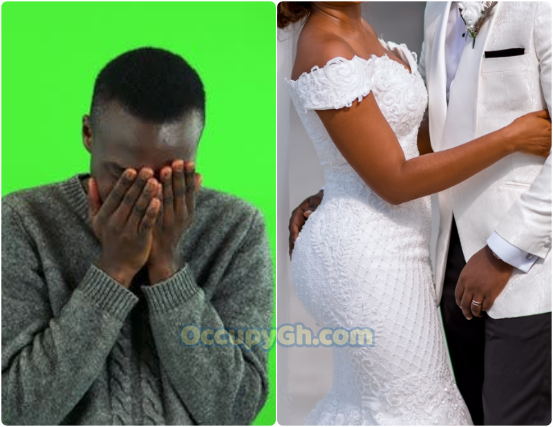 man crying woman wedded