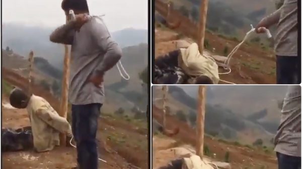 chinese man flogging Rwandan employees