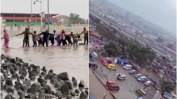 fire service officer help people accra floods