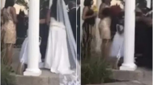 pregnant woman crashes boyfriend's wedding