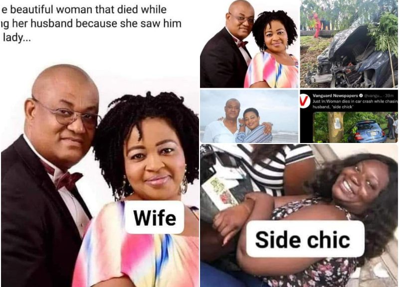 woman crash chasing cheating husband