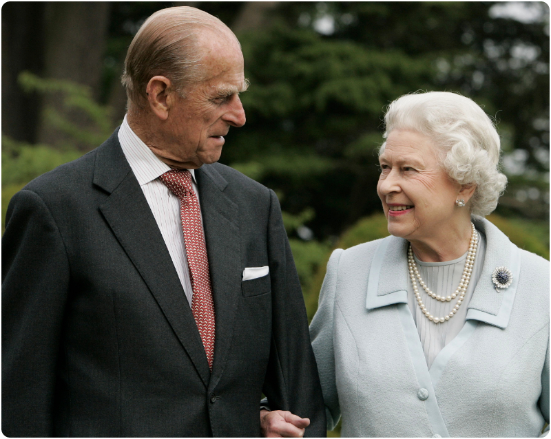 Queen Elizabeth Laid Next to Husband