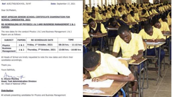 New Dates For WASSCE