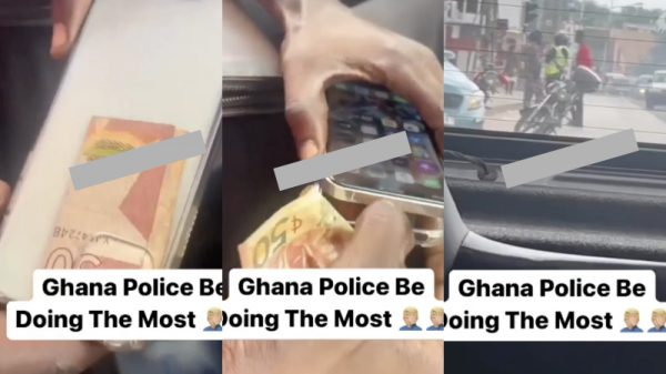 ghana police skillfully taking bribe